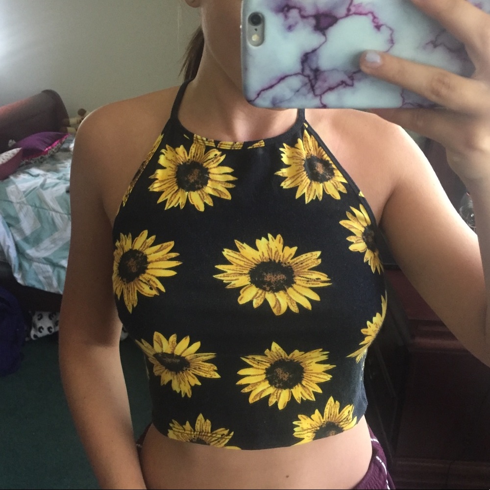 Sunflower halter top